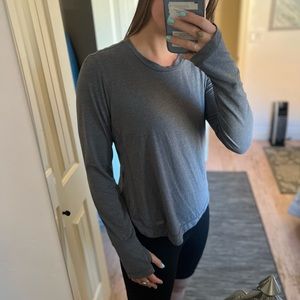 Gray athletic long sleeve